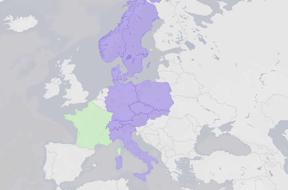 Carte des voyages